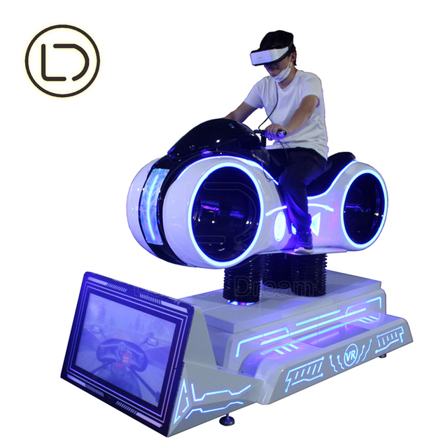 LeaderDream Virtual Reality Car Ride Simulator Amusement Park Arcade Game Products 9D Vr Motorcycle 3 Dof Racing Motion Machine