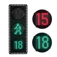 Feu de signalisation piétonnier LED 300 mm à matrice de points avec compte à rebours dynamique, motif marchant homme, IP55 CE pour passage à niveau routier