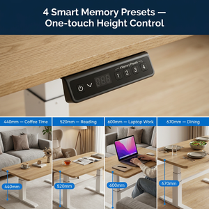 Mesa Auxiliar Motorizada Profesional para Sofá, Altura Ajustable, <span class=keywords><strong>Escritorio</strong></span> para Portátil para Sala de Estar - Estación de Trabajo Ergonómica Inteligente - Product Image 3