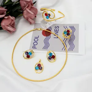 Hot Sale Good Quality Jewelry Women Luxury Accessories Design Lot Of Jewelry Earrings Necklace Set