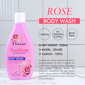 Gel douche naturel à la rose Disaar avec huile de graines de lin, vitamine B5, apaisant, réparateur de la barrière cutanée, nourrissant, en stock - Product Image 2