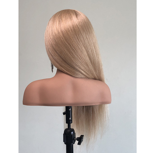 Cabeza <span class=keywords><strong>de</strong></span> Maniquí Europea <span class=keywords><strong>de</strong></span> 24 Pulgadas, Maniquí con Hombros Grandes y Cabello Humano Liso para Prácticas <span class=keywords><strong>de</strong></span> <span class=keywords><strong>Corte</strong></span> <span class=keywords><strong>de</strong></span> Cabello - Product Image 5