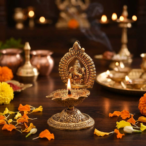Nouveauté, idole de Ganesh en plastique écologique, design moderne, taille personnalisée, imperméable, décoration de Diwali pour la maison, porte-bougie - Product Image 2