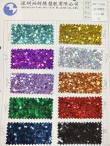 Shiny <strong>Large</strong> Sequin Solid Color Chunky Glitter PU Fabric Canvas Back Making Shoe Bag Decoration Hair <strong>Bow</strong> Car Sofa - Product Image 6