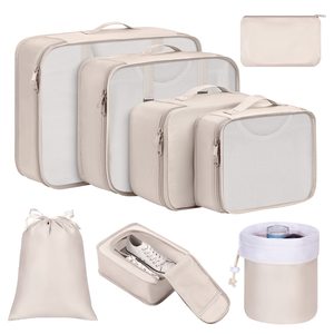 Ensemble de cubes de voyage pliables, organisateur de valise léger, sacs de rangement pour bagages, cubes de rangement pour voyage, vente chaude, imperméables, 8 pièces - Product Image 1