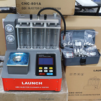 LAUNCH CNC801 Limpiador y Probador Ultrasónico de Inyectores GDI Piezoeléctricos, Máquina de Limpieza y Prueba de Inyectores de Combustible de Aleación de Aluminio Common Rail