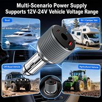 Cargador de Coche 3 en 1 para Starlink Mini, Adaptador de Alta Potencia de 60W DC+USB-C+USB-A con Función Boost, para Autocaravanas, Camiones, Yates, Camping al Aire Libre