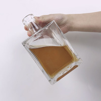 700ml carré Vodka Whisky Tequila Bouteilles en verre vides pour le vin
