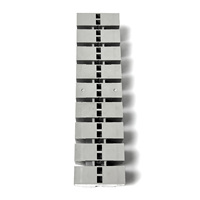 Borniers de rail de 16.5mm avec connecteur à vis gris Bornier en cuivre en laiton enfichable fabriqué à partir de matériau en laiton durable