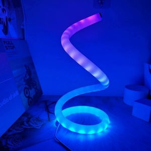 Night Light Desk Lamp Creative RGB Phantom Color Spiral LED <b>Table</b> Lamp Minimalist Dimmable <b>USB</b> Power Bedroom Office <b>Bedside</b> - Product Image 5