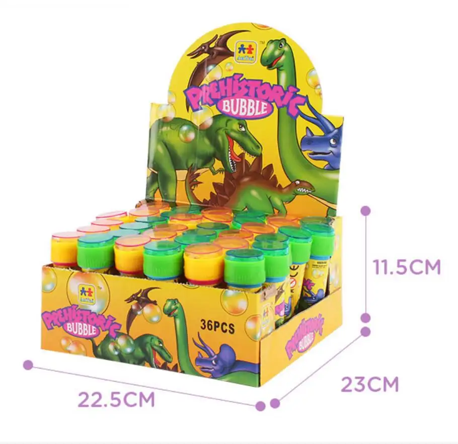 New 55ml Dinosaur plastic maze game Soap Bubble Water Toy For Children Kids