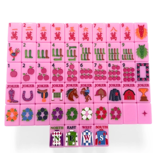 Juego de Mahjong Americano de Lujo, Grabado, Ecológico, Duradero, de Acrílico, para Regalo, para Juegos de Cartas y Ajedrez - Product Image 2