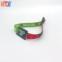 13.56mhz en vrac personnalisé RFID Bracelet jetable tissu RFID Bracelet pour Concert sans espèces