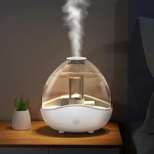 Umidificatore minimalista trasparente ad ultrasuoni olio essenziale D 1.5l nebbia fredda umidificatore luce colorata atmosfera per l'home Office