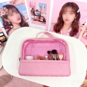 Nuova Borsa Trasparente da Viaggio in PVC, Pochette per Cosmetici e Accessori con Fondo Impermeabile - Product Image 5