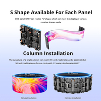 Panel de pantalla LED curvo para exteriores P3.91 de 500x500 mm, alto brillo de 6500 cd, para alquiler en escenarios de eventos.