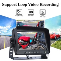 Kit caméra GreenYi avec moniteur numérique sans fil 7 pouces Quad View IPS HD, caméra de recul magnétique, batterie de secours solaire rechargeable