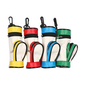 Factory Direct Wholesale Colorful PU <b>Golf</b> <b>Ball</b> and Tee Pouch Set with Carabiner Clip <b>Golf</b> Accessories Bag - Product Image 1