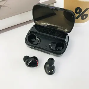 Auriculares M10 earphone Tws 9D Hifi Stereo, Headphone tahan air di telinga Bt 5.1 tampilan LED Earbuds tanpa kabel M10