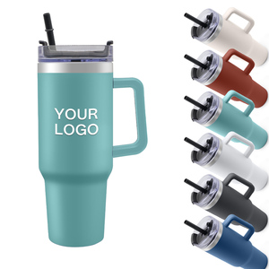 40 Oz Stainless Steel Business <b>Gift</b> Coffee Tumbler Double Insulation Straw Handle 6-12 Hours Thermal Insulation Eco-Friendly - Product Image 1