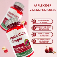 Capsules de vinaigre de cidre de pomme ACV pour adultes, santé intestinale, soutien à la digestion, gestion du poids, détox, antioxydant, soutien immunitaire