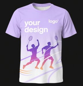 Camiseta informal de secado rápido transpirable de cuello redondo de manga corta de gran tamaño de punto personalizado para hombres Deportes al aire libre y Fitness - Product Image 3