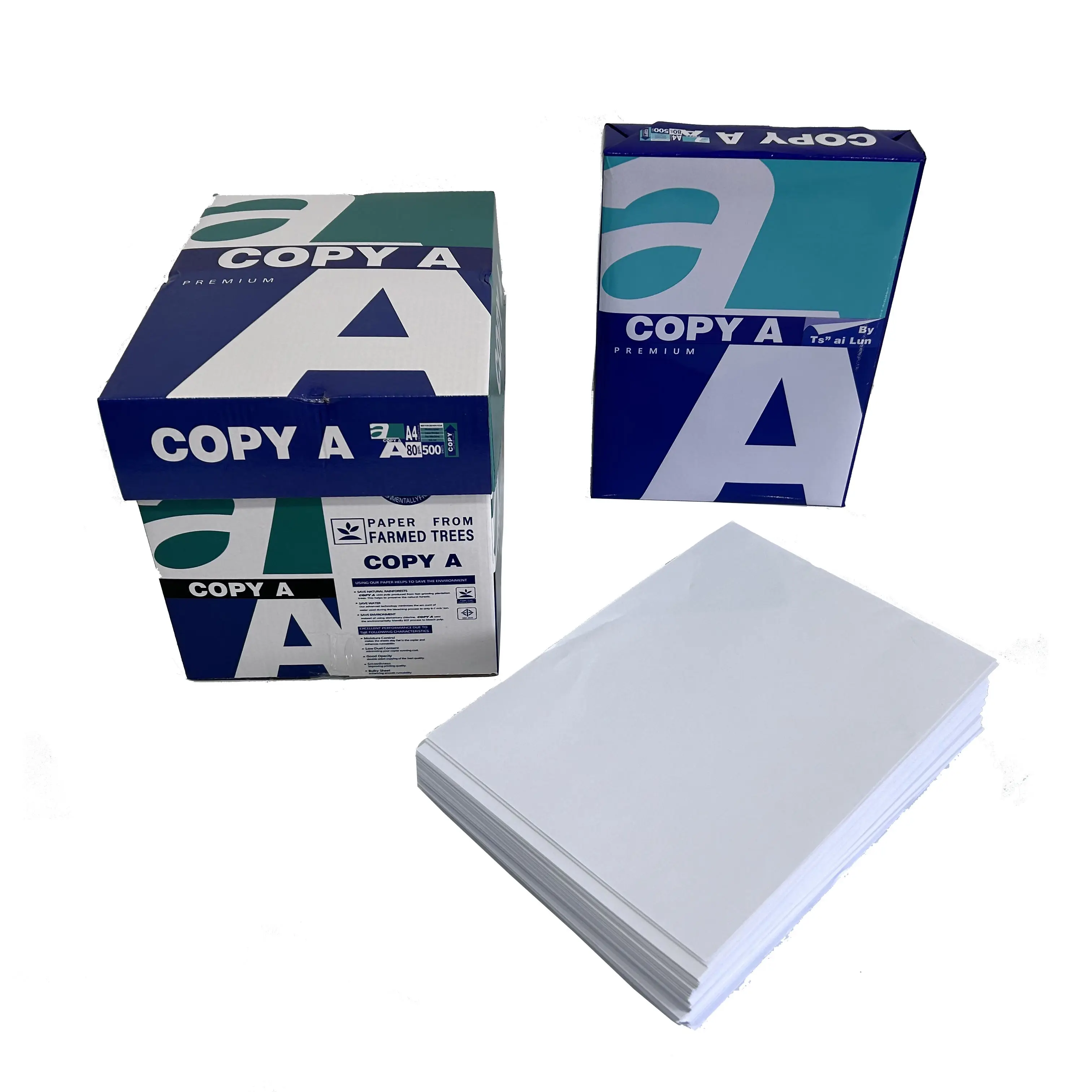 Cópia multiuso por atacado de alta qualidade, papel 80gsm/papel branco A4, papel A4, 70g, 80g, para impressão de escritório doméstico