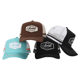 2025 летний промо-набор из 6 шт., шляпы дальнобойщика с вышивкой на заказ, полосатые 5-панельные бейсболки для корпоративных подарков, оптовый заказ - Product Image 1