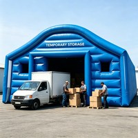 Tente d'exposition gonflable en PVC avec un grand toit arqué et un intérieur spacieux pour les salons professionnels, les événements de marque et les festivals