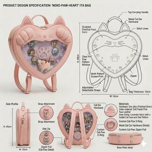 <span class=keywords><strong>Sac</strong></span> bandoulière rond en <span class=keywords><strong>cuir</strong></span> PU de qualité supérieure, personnalisé, style Kawaii Star Prism Magical Girl Ita Bag, idéal pour les conventions d'anime et le quotidien - Product Image 6