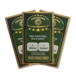 Kartu Game kualitas tinggi pencetakan tiket lotere untuk mesin Game