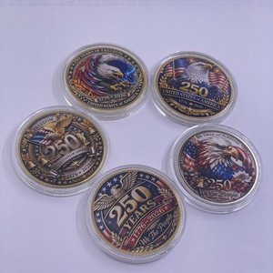 Pièce de monnaie américaine en <span class=keywords><strong>or</strong></span> Aigle américain 250e anniversaire 2026, en métal et plastique, pour cadeau souvenir - Product Image 1