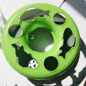 Jouets d'entraînement pour animaux de compagnie : Souris en peluche, Piste de jeu, Disque tournant interactif en plastique, Balle, Écologique, Dessin animé, Jouet pour chat le plus vendu - Product Image 6