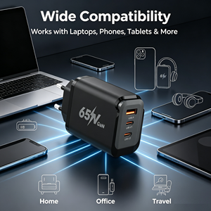 Cargador Portátil con QC3.0 y PD Tipo C, Cargador USB de 65W con Tecnología GaN, Adaptador de Carga Rápida para Teléfono, Enchufe Europeo - Product Image 5