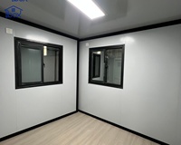Maison conteneur modulaire pliable avec 1 ou 2 chambres, salle de bain et cuisine pour logement de travailleurs sur chantier
