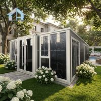 Maison conteneur extensible de 40 pieds, mini-maison modulaire avec revêtement métallique multicolore, design capsule spatiale, unités d'habitation complémentaires modernes