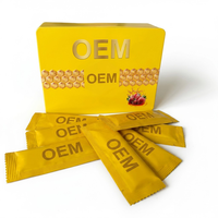 Stick de miel jaune OEM avec boîte cadeau, emballage personnalisé