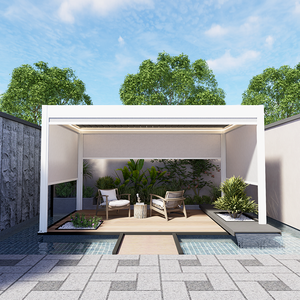 Pérgola Moderna de Aluminio con Techo de Lamas para Jardín y Exterior, 3x3 3x4 4x3 4x4 4x5 4x6 6x3 6x4 6x5 6x6m - Product Image 5