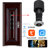 Caméra IP de sécurité 1080P Wifi, trou d'oeil de porte, objectif FishEye grand Angle 1.66mm judas CCTV réseau Audio klaxon P2P Tuya