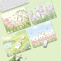 Tapis de souris/tapis de bureau mignon, minimaliste et portable pour filles, avec un style printanier frais et une conception antidérapante