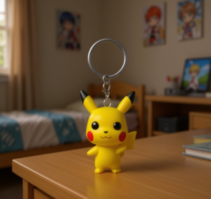 Porte-clés Pikachu en PVC, figurine d'anime, jouet de collection pour enfants et fans - Product Image 2