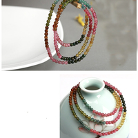 Zooying 4-5mm Natural Mix Tourmaline Natural Stone Bead Quartz Bracelet Women Men Fashion Semi-precious Jewelry