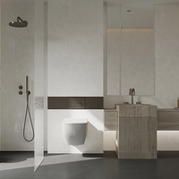 Carrelage mural en porcelaine effet marbre blanc gris 400x800mm brillant, facile à nettoyer, imperméable pour salle de bain, cuisine, salon, moderne, 5 ans