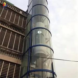 건물 외관 공중 관광 엘리베이터 안전 곡선 적층 유리