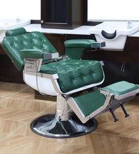 Silla de peluquero Vintage hidráulica para salón de belleza, muebles de tienda reclinables, Material metálico para hoteles - Product Image 4