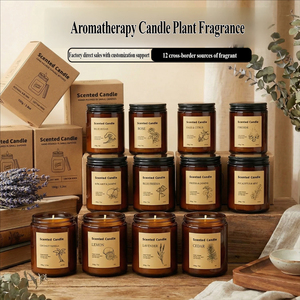 Wholesale Classic Scented Candle 100g - 3.5oz Brown Jar Smokeless Luxury Soy Wax Candle for Home Decor Hotel SPA and Wedding - Product Image 2