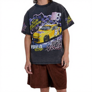 Camiseta de Hombre con Logotipo Personalizado, Estilo Vintage, Lavado Ácido, Impresión DTG/DTF, Ligera, Transpirable, de Secado Rápido, Manga Corta, 100% Algodón, Corte Regular - Product Image 1