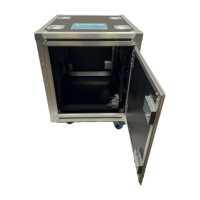 Boîtier de transport antichoc OEM 12U de haute qualité pour amplificateur avec portes coulissantes avant et arrière et 4 roues