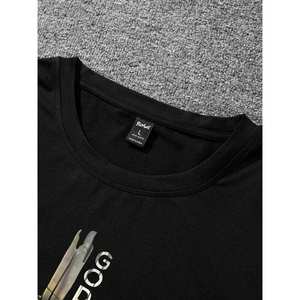 Camiseta de Manga Corta con Cuello Redondo y Estampado Cruzado para Hombre, Estilo Casual Urbano, Jersey de Verano - Product Image 4