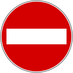 SEÑAL DE CARRETERA FIG. 47 'NO WAY' Herramienta de torneado de 60 cm de diámetro - Product Image 4